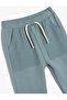 Jogger Sweatpants with Tie Waist, Shredded Cotton - 3
