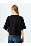 Stone DeTailed Oversize Crew NecK T-shirt - Short Sleeve - 4
