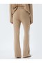 Standard Waist Straight Wide Leg Knitwear Trousers - 4