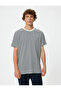 Slim Fit T-Shirt Slogan Embroidered Short Sleeve Crew Neck Cotton Blend - 3