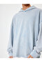 Oversize Sweatshirt Washable Basic Long Sleeve Hooded Cotton Blend - 5