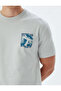 Back Printed T-Shirt Crew Neck Short Sleeve Cotton - 5
