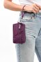 Clinker Fabric Mini Cross Strap Women's Mobile Phone Bag Hand Bag Wallet 10*18 cm Water Repellent - 3