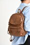 Y.S.Leather حقيبة ظهر نسائية صغيرة الحجم من الجلد النباتي مقاس 27*20 سم ناعمة الملمس ومتعددة الجيوب