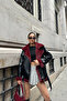 Premium Leather Toscana Laminated Belted Jacket Luxury Women's Coat with Inner Lining Detail - 6