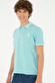 Men's Slim Fit Polo Neck Mint Basic T-Shirt 50279591-Vr090 - 3