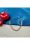 Steel Triple Rose Gold Silver Color Twist Bracelet - 5