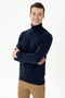 Men's Navy Blue Turtleneck Sweater 50277116-Vr033 - 3