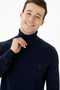 Men's Navy Blue Turtleneck Sweater 50277116-Vr033 - 2