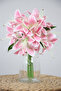 12Pcs Cipsolu Luxury Artificial Lily Bouquet 35 cm Pink - 3