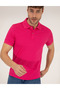 Pink Slim Fit 100% Cotton Buttoned Polo Collar Mercerized Basic T-Shirt 50262665-Vr023 - 3