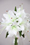 12Pcs Cipsolu Luxury Artificial Lily Bouquet 35 cm White - 3