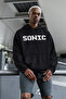 Sonic Cartoon Printed Unisex Oversize Character Hoodie - 4