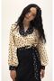 Double Collar Detailed Wrap Front Tie Cotton Fabric Mini Shirt - My - - 6