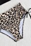 Leopard Bikini Bottom with Side Gather Adjustment Detail - 4