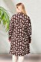 Women's Hijab Plus Size Brush Patterned Long Shirt Tunic - 7