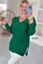 Glittery V-Neck Knitwear Blouse 4K185