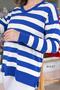 V-Neck Striped Knitwear Blouse 4Y117 - 3