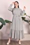Women's Hijab Clothing Dress Plus Size Clothing Prevailing Collar Crispy Pattern Dress