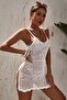 Knitted Cotton Special Design Pareo Beach Dress Kimono Kaftan