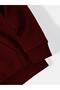 Unisex Oversize Basic Solid Color Hooded Fleece Sweatshirt – Claret Red - 4