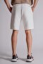 Men's Side Pockets Elastic Waist Linen Look Relaxed Fit Chino Shorts Ecru - 6