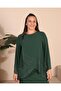 Women's Large Size Evening Dress, Thin Stone Printed Hijab Evening Dress Set - 4