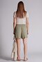 Women's Elastic Waist Jogger Pants Shorts Khaki - 4