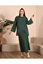 Women's Large Size Evening Dress, Thin Stone Printed Hijab Evening Dress Set