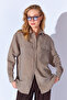 Modal Double Pocket Cover Soft Textured Luxury Comfortable Cut Women's Shirt |   Mink Mks 169097 -01