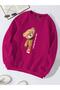 Unisex Oversize Are You Ok Honey Printed Basic Sweatshirt – Fuchsia