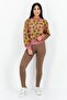Women Crew Neck Floral Print Long Sleeve Sweatshirt, Pink - 3