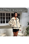 White Plush Oversize Biker Coat - 8