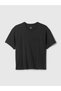 Kadın Siyah Supima® Pamuk Relaxed Tshirt - 2