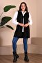 Women's Large Size Hijab Clothing Long Summer Vest Black - 3