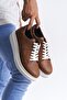 Slw151 Boost Lace-Up Skin Men's Casual Sneaker Shoes Brown White - 4