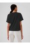 Kadın Siyah Supima® Pamuk Relaxed Tshirt - 4