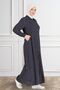 Women's Large Size Crispy Pattern Summer Hijab Dress - 5