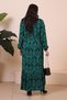 Women's High Collar Large Size Dress with Hijab Viscose Fabric Pleated and Pleated Dress - 8