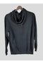 Black Seasonal Kangaroo Pocketed Unisex Hooded Sweatshirt - 4