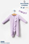 Baby Girl Long Sleeve Ribbed Frilly Jumpsuit - 6