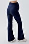 Ribbed Spanish Style High Waist Stretchy Supportive Maternity Leggings F09 - 3