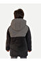 Gray Black Waterproof Segmented Fiber Unisex Children's Coat - 2