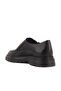 Black Leather Buckle Men's Casual Shoes - 5