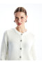 LCW Crew Neck Plain Long Sleeve Women's Knitwear Cardigan