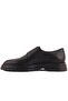 Black Leather Buckle Men's Casual Shoes - 4