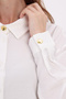 Ecru Large Size Stylish Buttoned Shirt with Cuff Detail - 4