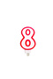 Eight Number Birthday Cake Candle (7X3 cm) - Number Candle - Cake Decoration - 2