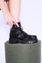 Fashion Lace-Up Black Women's Boots - 8