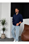 G-5138 Model Navy Blue Basic Shirt - 2